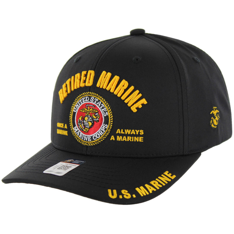 CK-MR008-01 - RETIRED MARINE CAP - BLACK