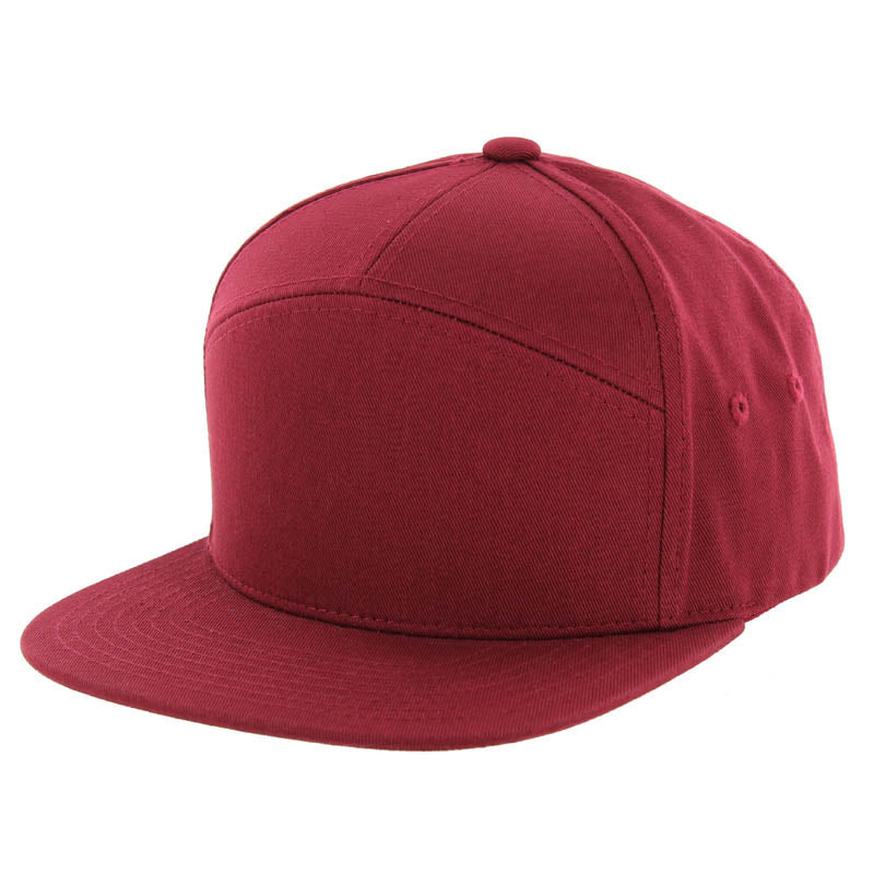 K707 - 7 PANEL COTTON CAP - Burgundy