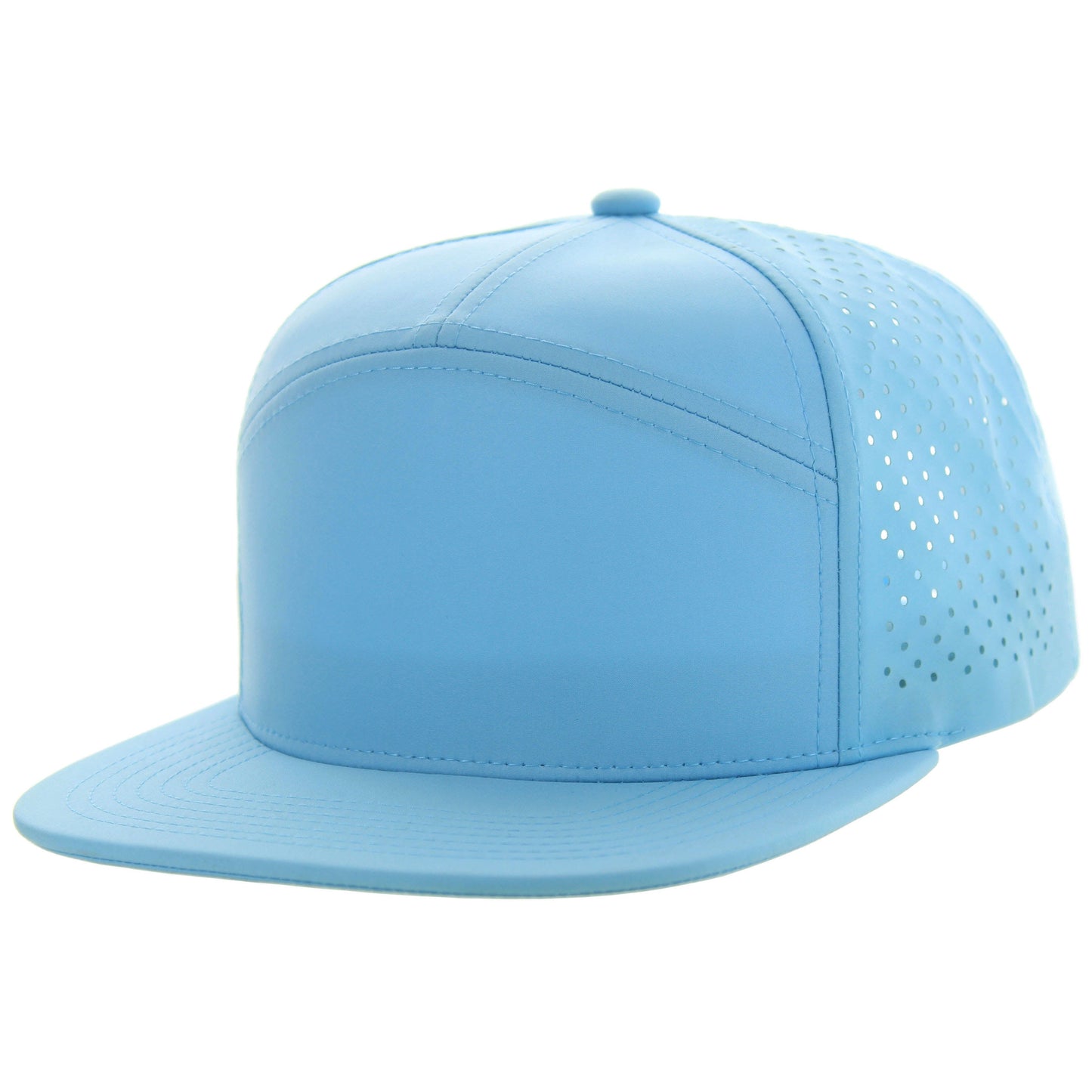 K707DP - 7 PANEL PERFORATED SUBTONE CAP - Sky Blue
