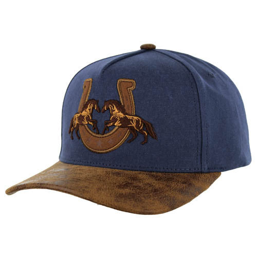 SM230 HORSE - NAVY/BROWN PU
