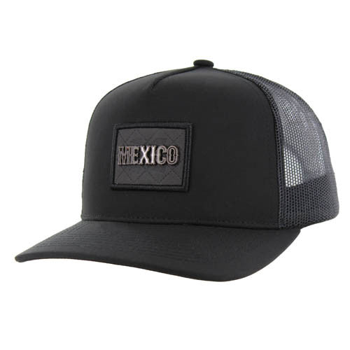 SM329 MEXICO , METAL BADGE , TRUCKER - BLACK/BLACK1