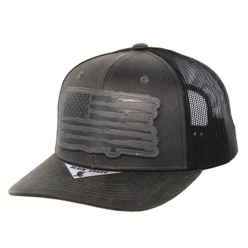KSM326 USA FLAG RIFLES , TRUCKER - BLACK