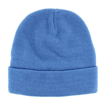 WB080 Plain 12" Long Beanie (Solid Sky Blue)