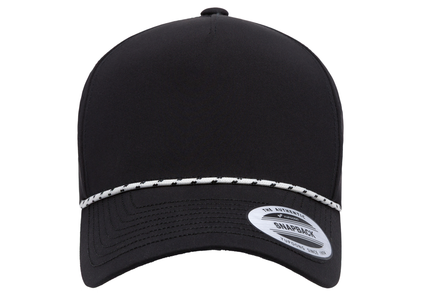 YP Classics® 5-Panel Snapback Cap with Perforations and Braided Rope