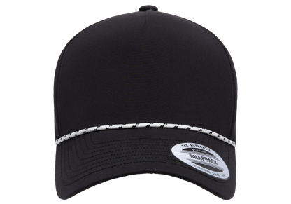 YP Classics® 5-Panel Snapback Cap with Perforations and Braided Rope
