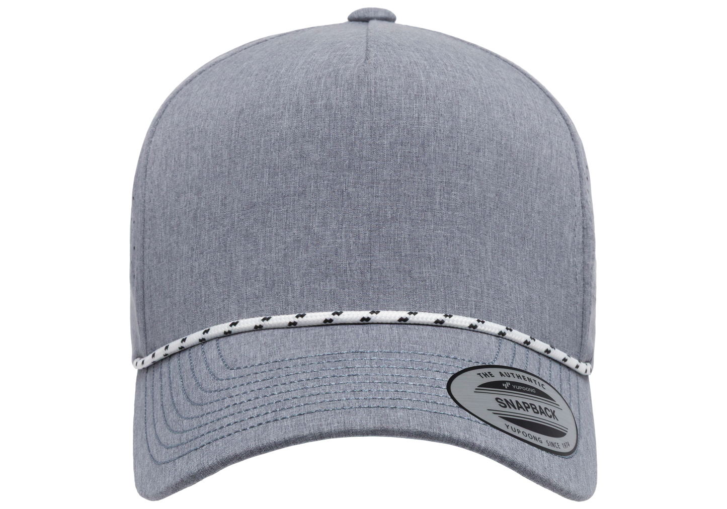 YP Classics® 5-Panel Snapback Cap with Perforations and Braided Rope