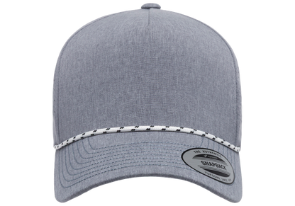YP Classics® 5-Panel Snapback Cap with Perforations and Braided Rope