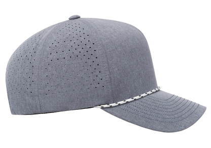 YP Classics® 5-Panel Snapback Cap with Perforations and Braided Rope