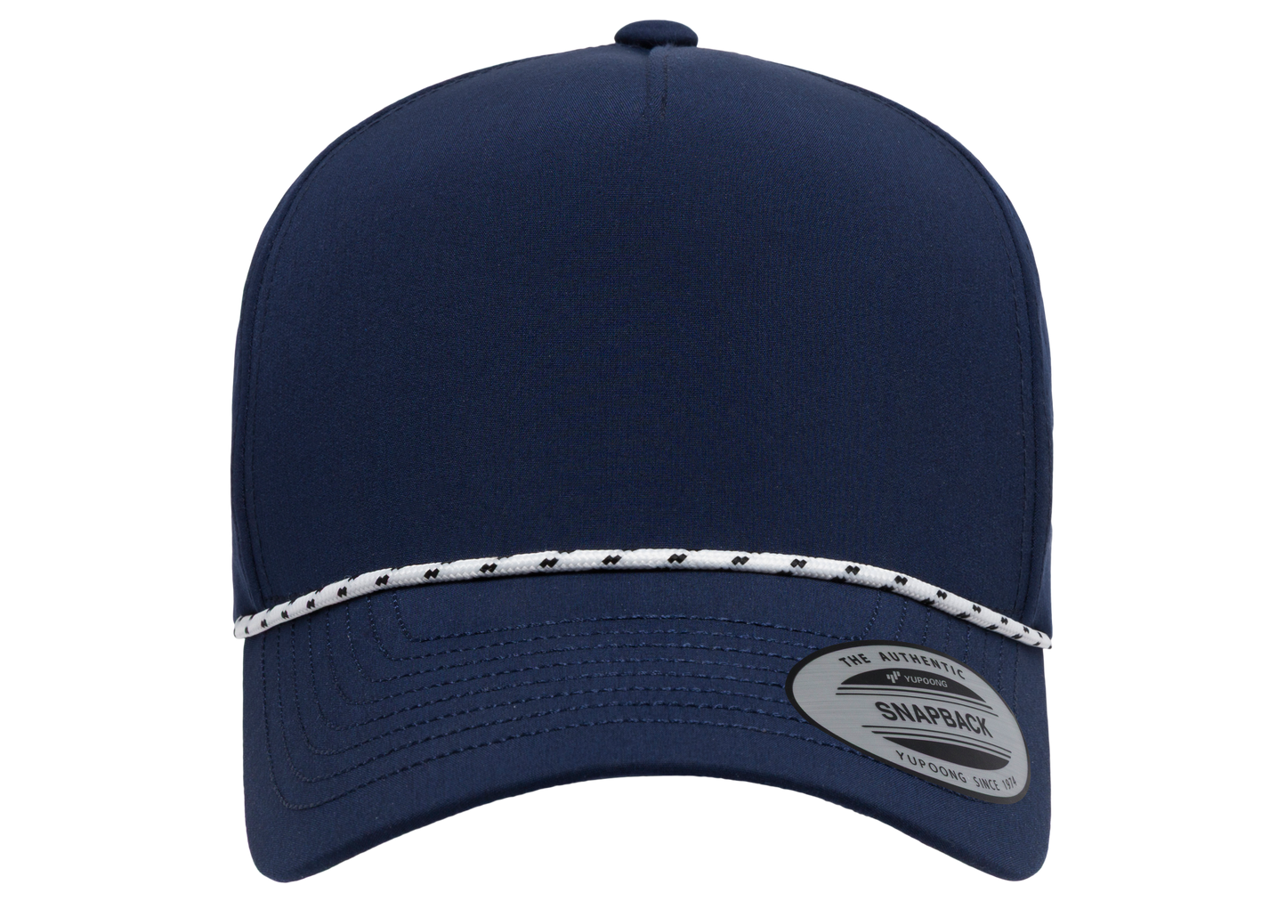 YP Classics® 5-Panel Snapback Cap with Perforations and Braided Rope