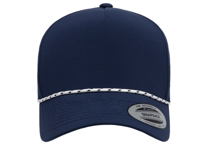 YP Classics® 5-Panel Snapback Cap with Perforations and Braided Rope