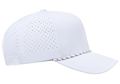 YP Classics® 5-Panel Snapback Cap with Perforations and Braided Rope