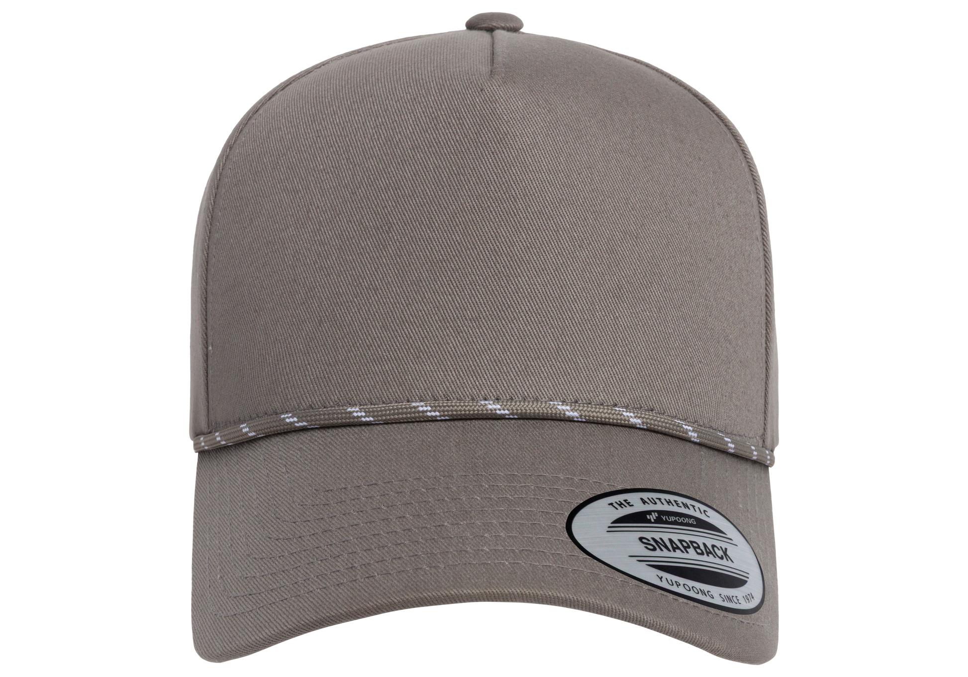 YP Classics® Retro Cotton Blend 5-Panel Snapback Cap with Braided Rope