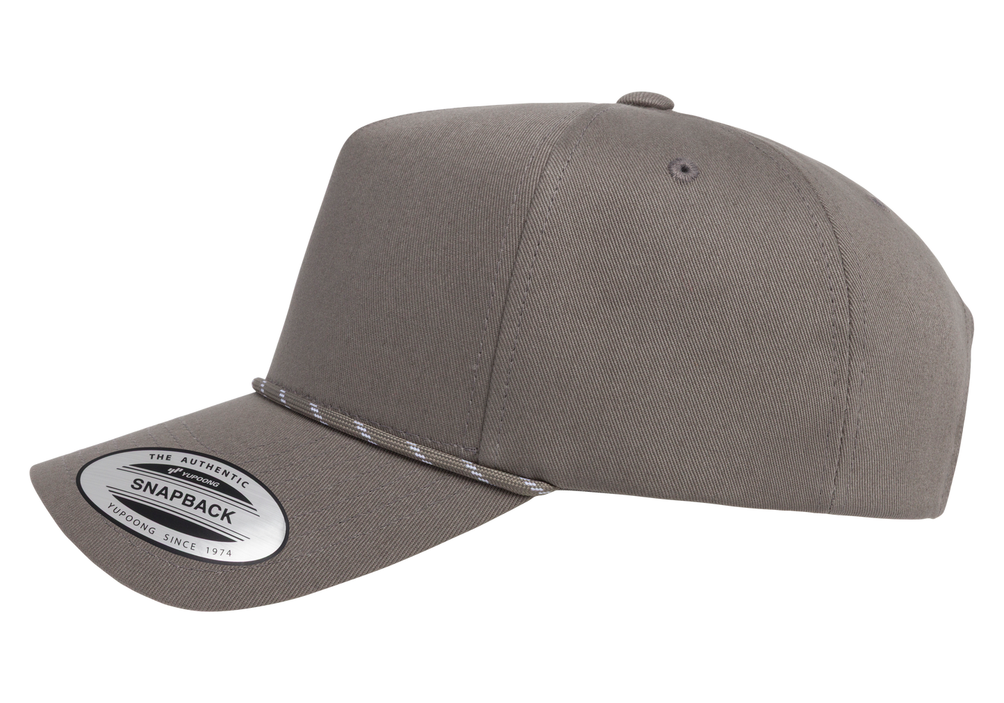 YP Classics® Retro Cotton Blend 5-Panel Snapback Cap with Braided Rope