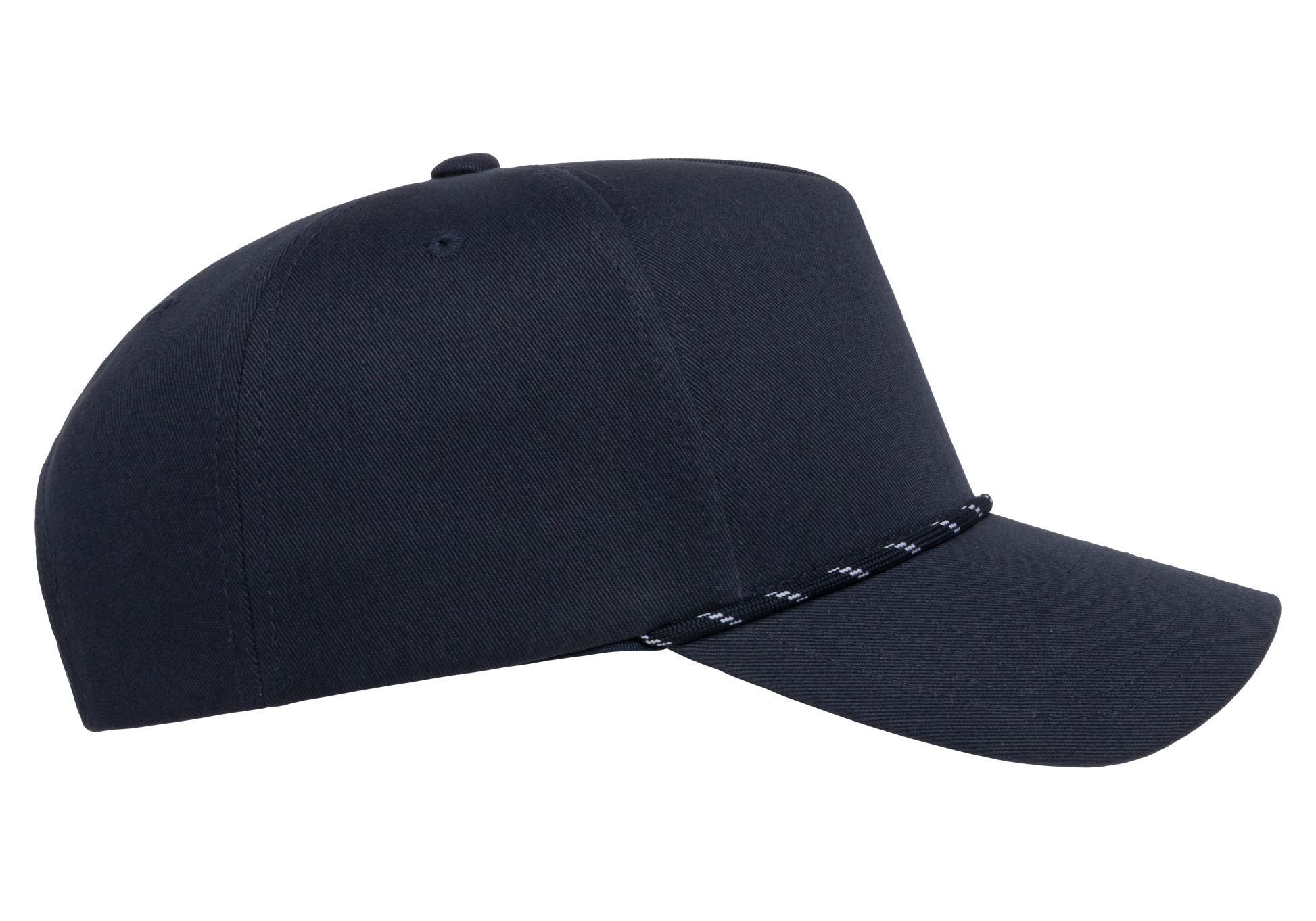 YP Classics® Retro Cotton Blend 5-Panel Snapback Cap with Braided Rope