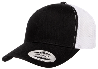 6606T - Black/White Mesh Back