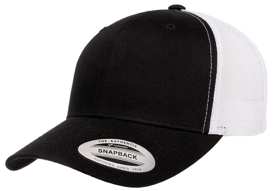 6606T - Black/White Mesh Back