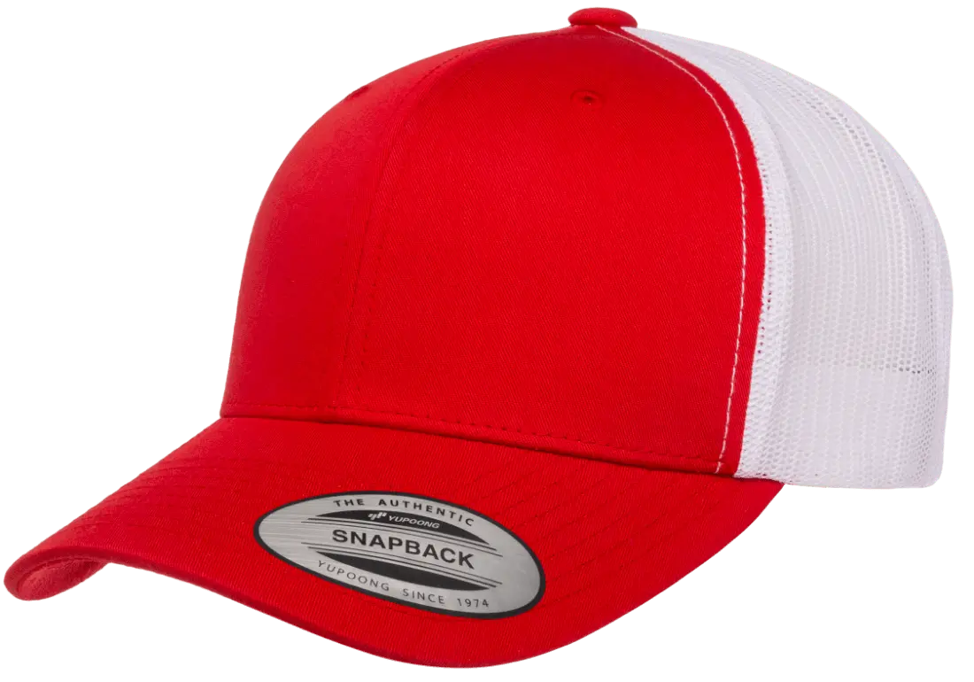 6606T - Red/White Mesh Back