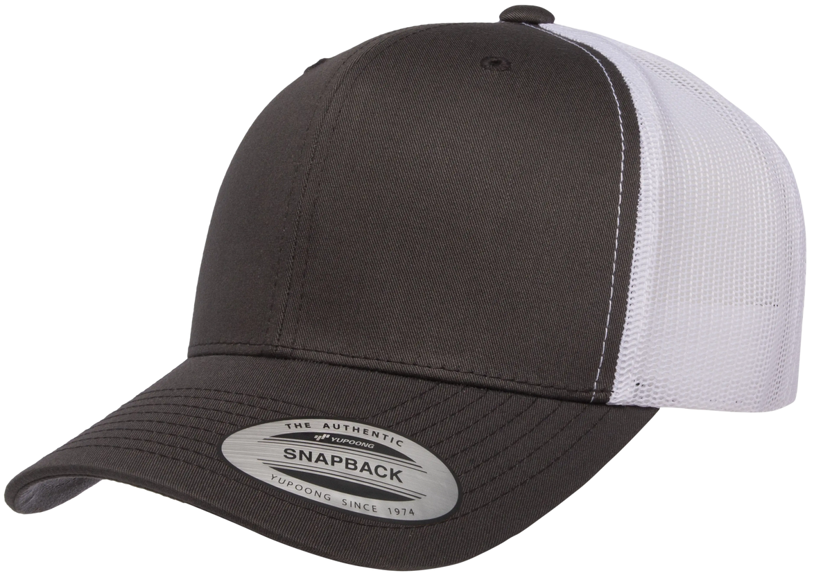 6606T - Charcoal Hat/White Mesh Back