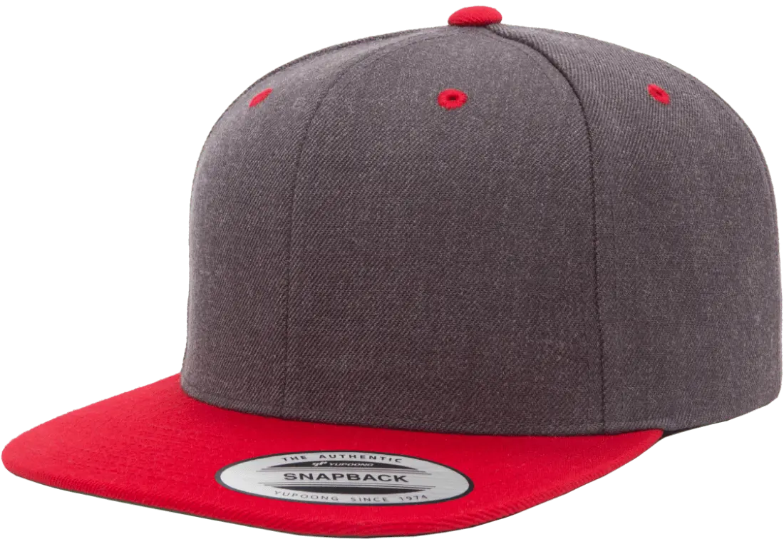 6089MT - Dark Heather/Red