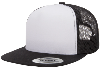 6006W - Black Hat/White Front Panel