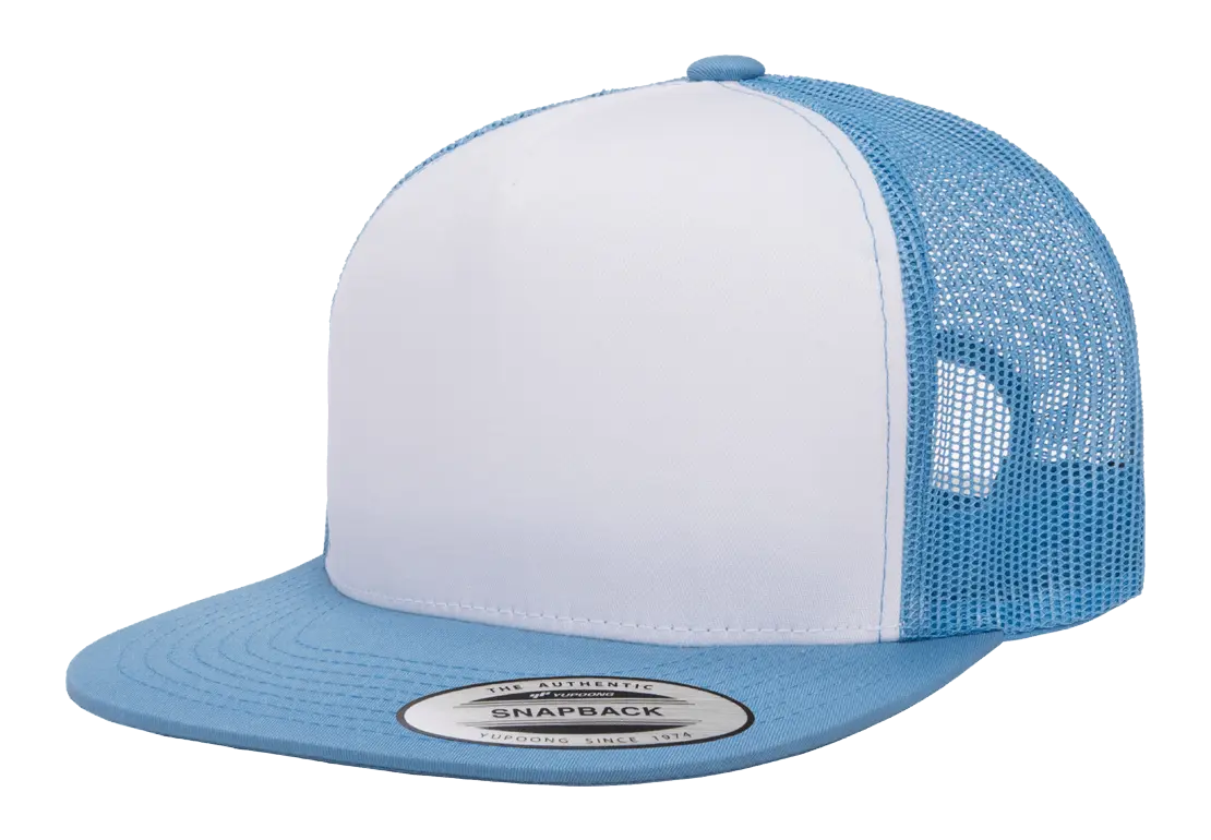 6006W - C.Blue Hat/White Front Panel