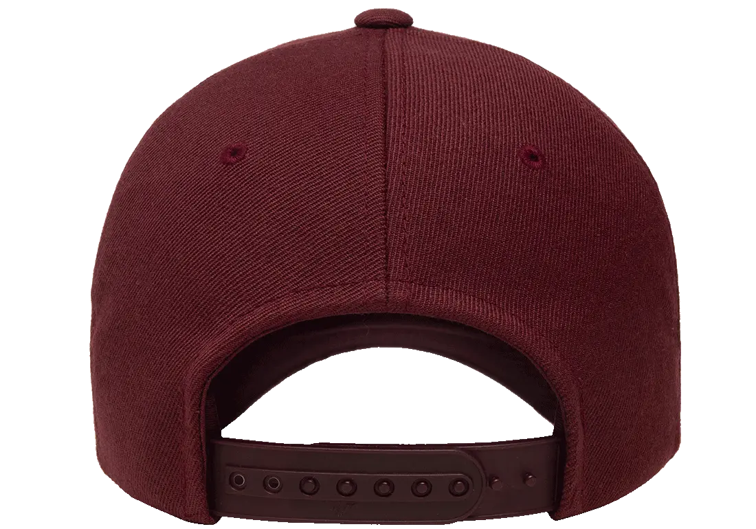 YP Classics® 5-panel premium curved visor snapback cap