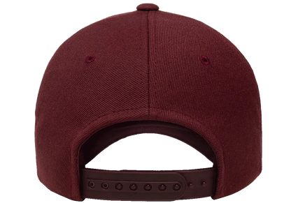 YP Classics® 5-panel premium curved visor snapback cap