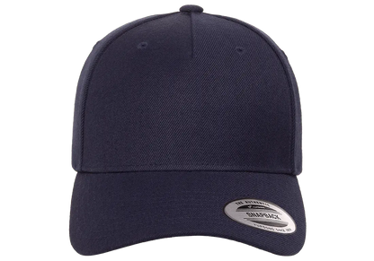 YP Classics® 5-panel premium curved visor snapback cap