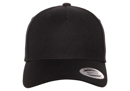 YP Classics® 5-panel premium curved visor snapback cap