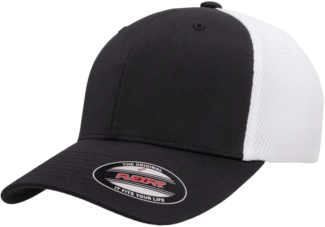 6533T - Black Hat/White Mesh Back