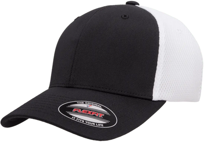 6533T - Black Hat/White Mesh Back