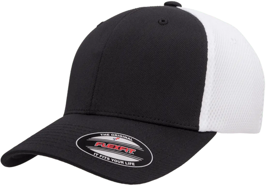 6533T - Black Hat/White Mesh Back