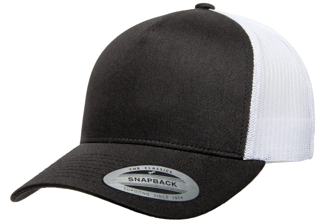 6506T - Black Hat/White Mesh Back
