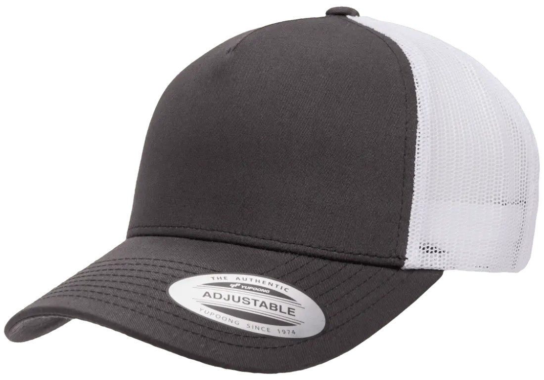 6506T - Charcoal Hat/White Mesh Back