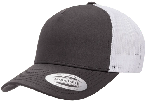 Charcoal Hat/White Mesh Back / One Size