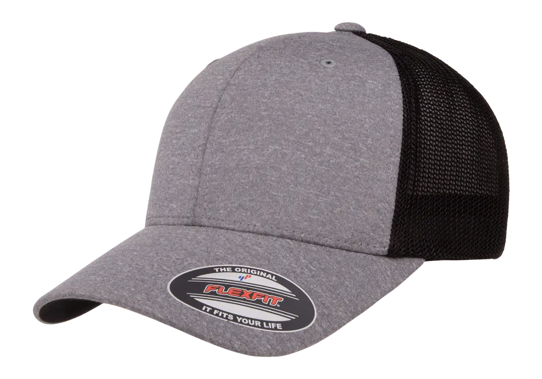6311 - Heather Hat/Black Mesh Back