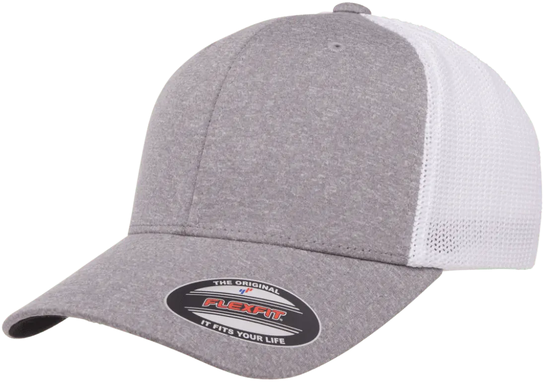 6311 - Heather Hat/White Mesh Back