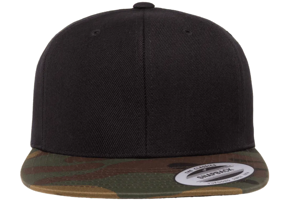 YP Classics® premium snapback camo cap - 2-tone