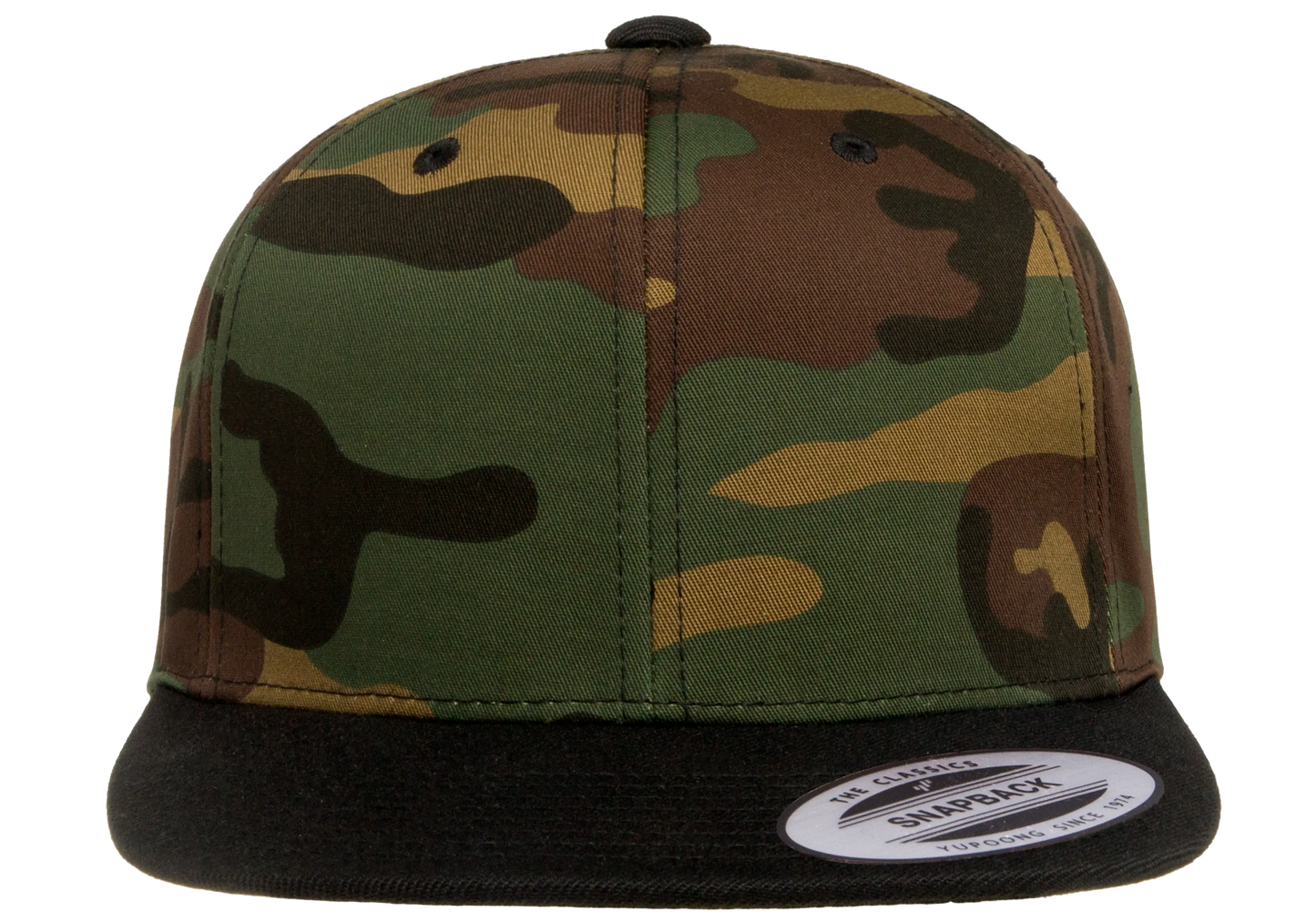 YP Classics® premium snapback camo cap - 2-tone