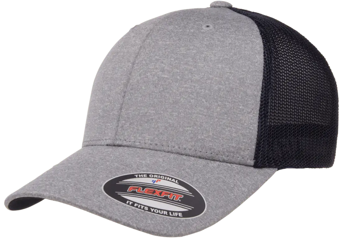 6311 - Heather Hat/Navy Mesh Back