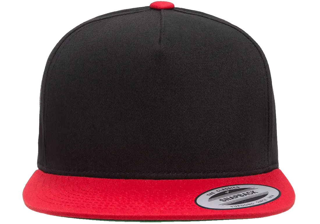 YP Classics® 5-panel cotton twill snapback cap - 2-tone