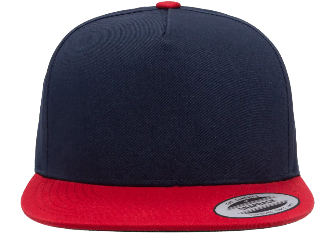 YP Classics® 5-panel cotton twill snapback cap - 2-tone
