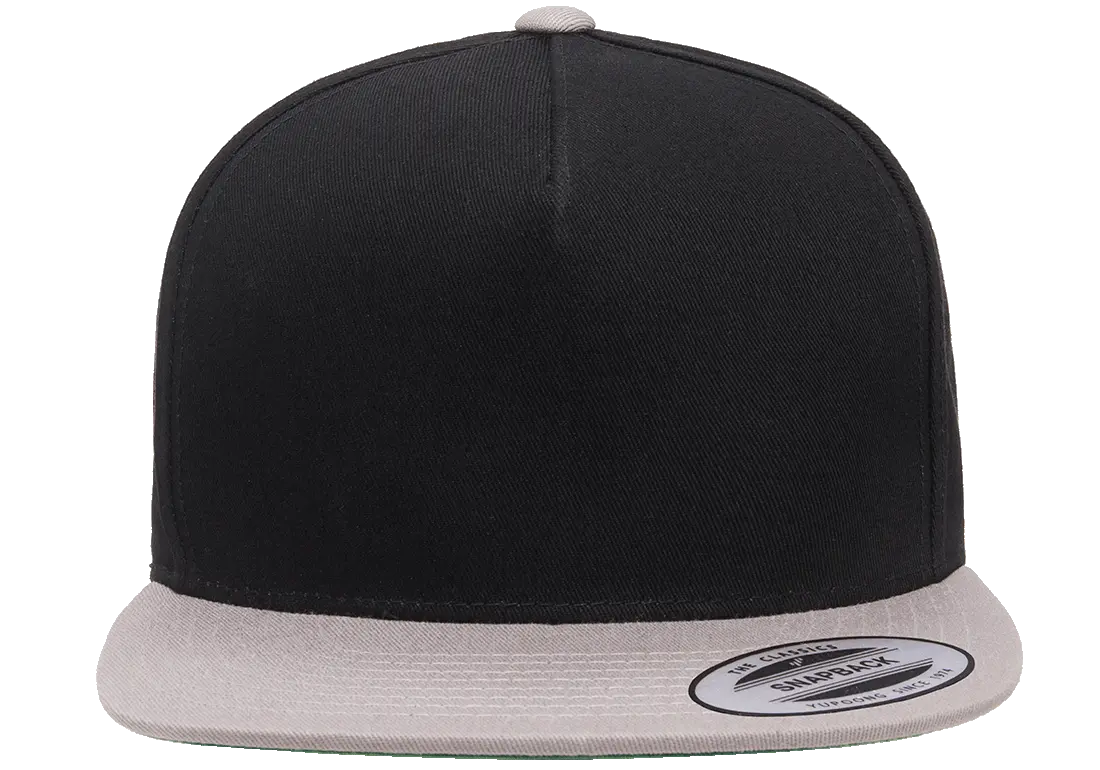 YP Classics® 5-panel cotton twill snapback cap - 2-tone