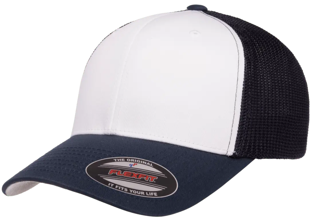 6511W - Navy Hat/White Front Panel