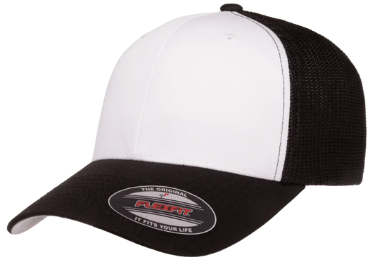 6511W - Black Hat/White Front Panel