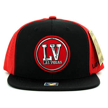 SM062 las vegas Snapback Cap (BLK & Red)