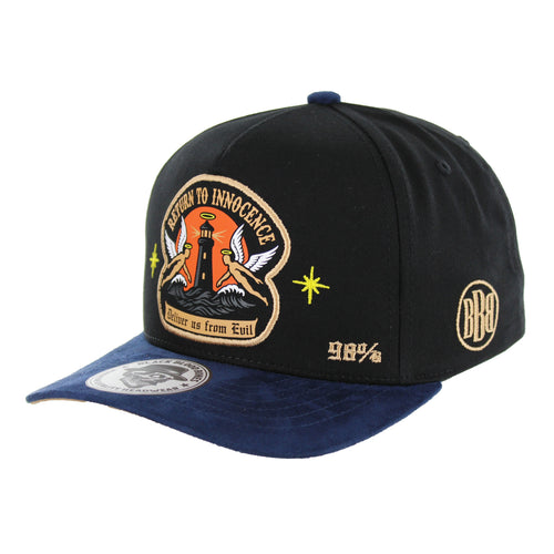 Black / Navy Cotton / Suede