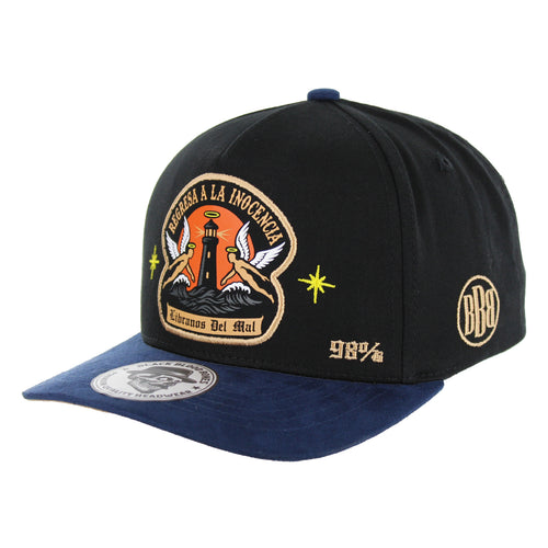 Black / Navy Cotton / Suede