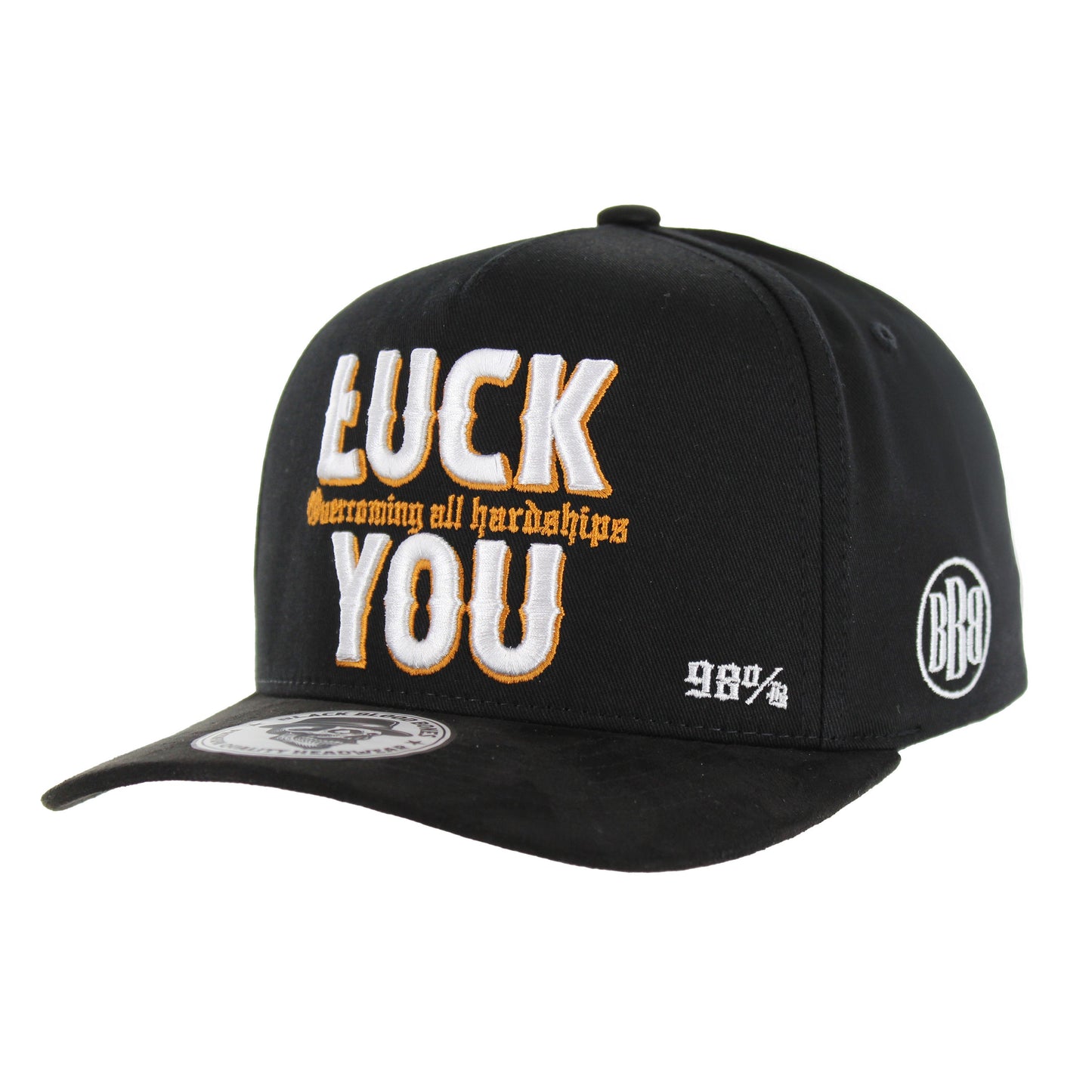 BBB004-2 - LUCK YOU - Black Cotton / Suede