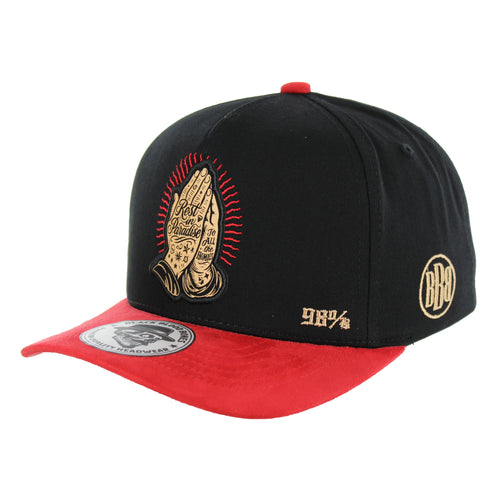 Black / Red Cotton / Suede